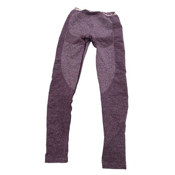 GYMSHARK Burgundy Workout Stretch Leggings Size Small - Picture 2 of 5